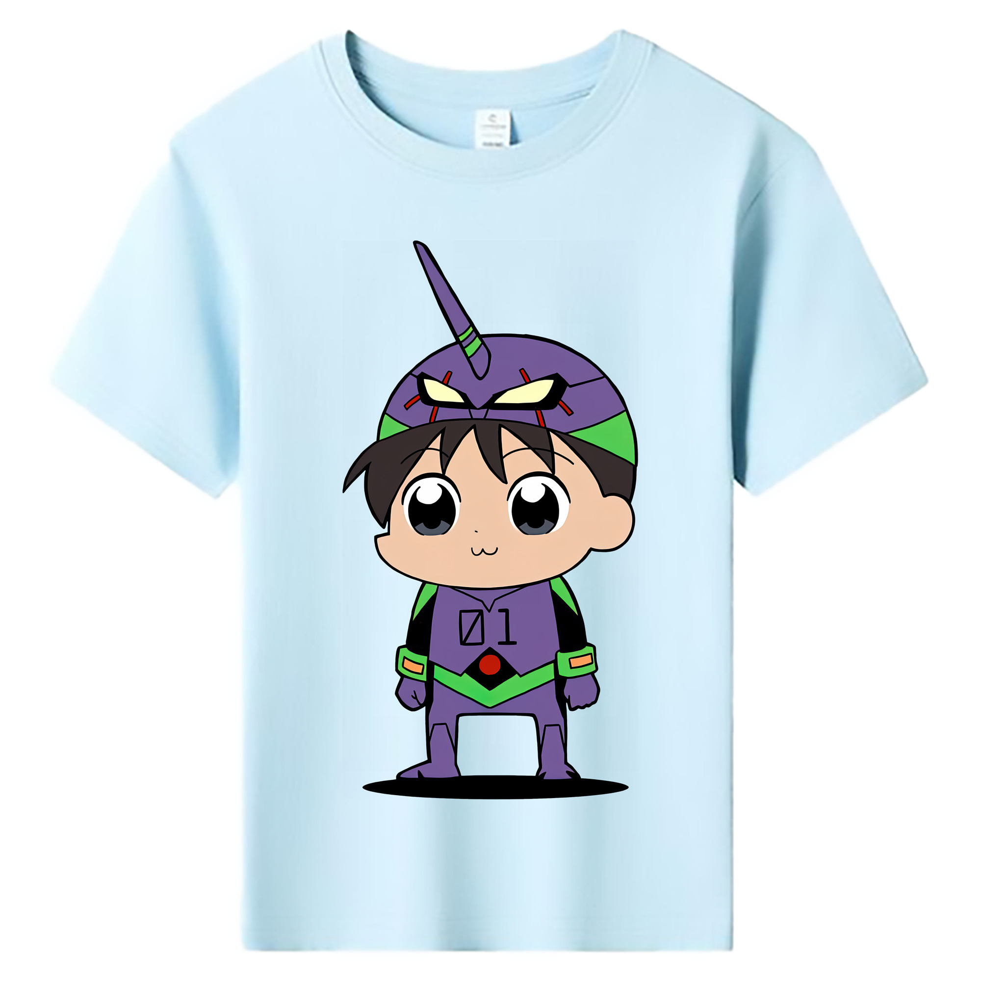 （画像用） EVA 新世紀エヴァンゲリオン 綿100％キッズTシャツ（フロントプリント）
